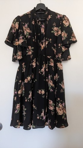 Robe zara noire - noire, imprimée