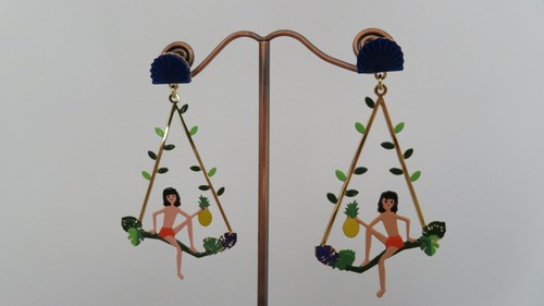 Boucles oreille livre - le, de