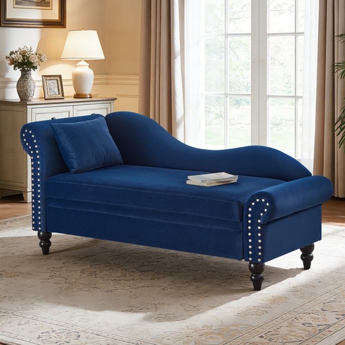 Modern velvet chaise - modern, lounge