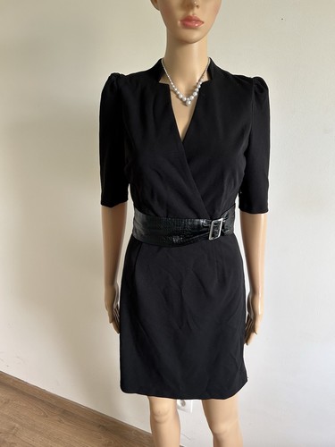 Robe noire manches courtes - robe,