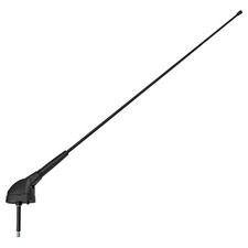 Antenne de toit AM FM 1 télescope noir sans câble pour camions bus camping-cars