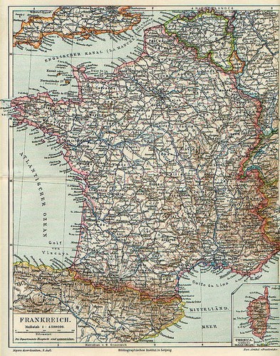France carte géographique - carte,