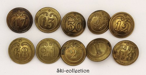 Lot boutons régiments - lot, 10