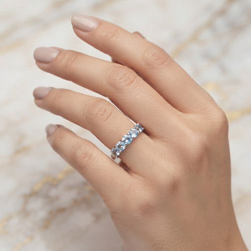 Bague demi éternité - demi, en
