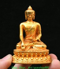 2.7''Old Tibet Bronze Gilt