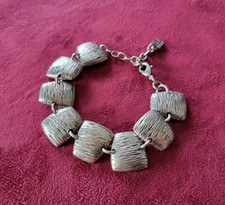 BRACELET VINTAGE LILI LA PIE - METAL ARGENTE - BIJOUX MADE in FRANCE