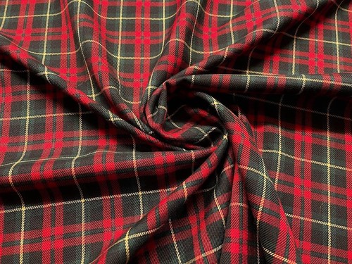 Tissu carreaux tartan - tissu,