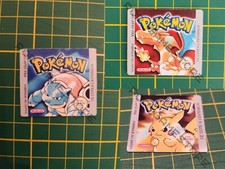 Stickers - Etiquette De Remplacement Pokemon Version Rouge, Bleue, Jaune