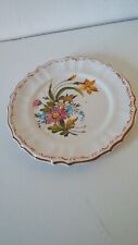 ANCIENNE ASSIETTE FAIENCE CERAMIQUE BASSANO DECOR FLORAL VINTAGE COLLECTION DECO