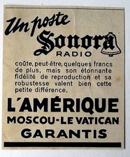 Publicité ancienne Sonora