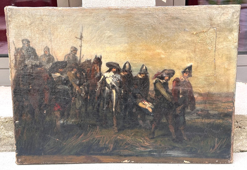 Peinture hst huile sur toile - huile,