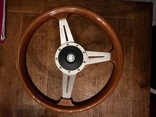 Ancien volant moto lita en bois 