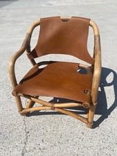 Fauteuil safari mid-century en