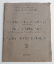ANCIEN CATALOGUE FORGES ET ACIERIES DU SAUT DU TARN 1934 SAINT JUERY