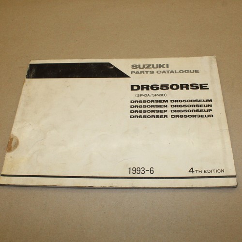 Parts list suzuki - dr, rse
