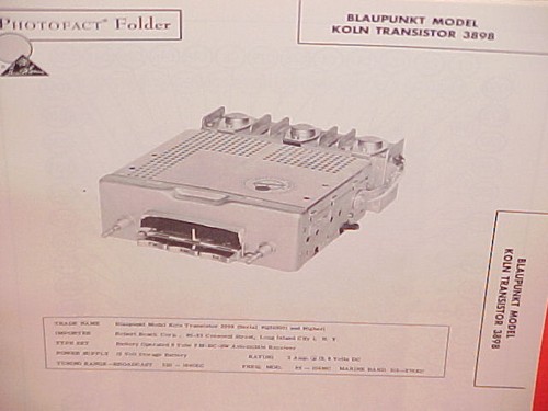 1962 blaupunkt auto car - blaupunkt,