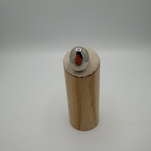 Bague argentée ovale bombée - ovale,