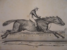 Grande lithographie Equitation