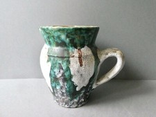 pichet en grès émaillé, poterie, signée RLM Chantrier Sauzelle ile d'Oleron