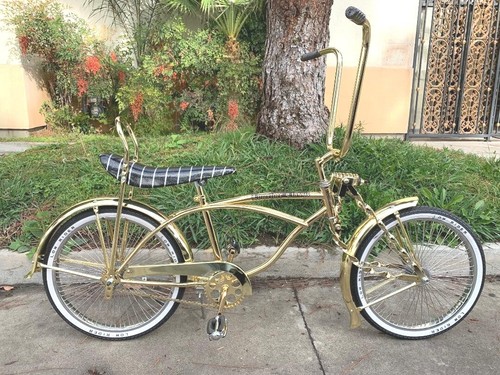 Gold cruiser lowrider bike - gold, 20"