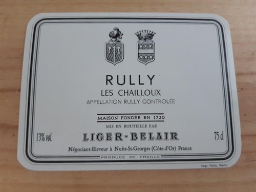 étiquette vin rully les - étiquette,