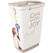 Boite à croquettes 23.3 Litres june pour nourriture chien.