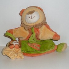 Doudou Lion Doudou et Compagnie - Orange vert