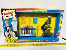 Microscope Set Avec Lumière Science Mate Victor Made IN Italy Vintage
