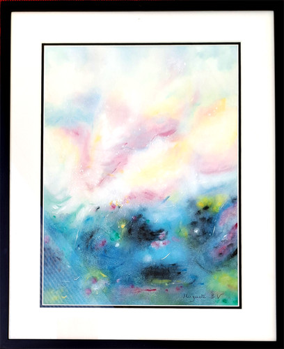 Gouache abstraite b - gouache,