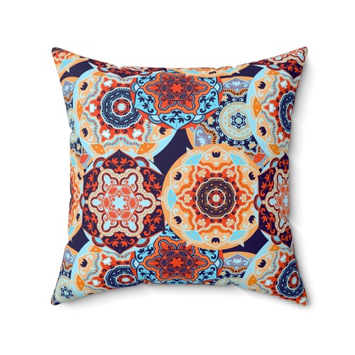 Mandala inspired square pillow - square,