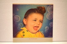 Vintage Lithographie Imprimé Happy Bébé Calendrier Art Peinture Rare Objets Old