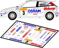 DECALS 1/43 FORD FOCUS RS WRC - #3 - KUCHAR - RALLYE DE SUEDE 2003 - D43138