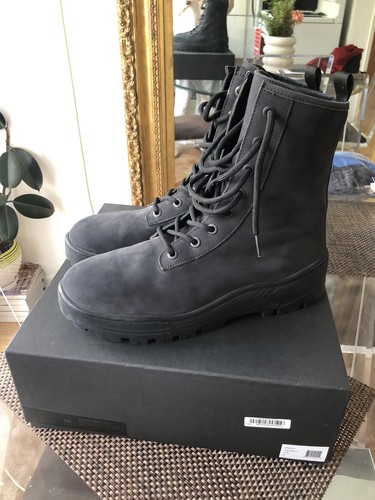 Bottes cuir suédé gris - bottes,