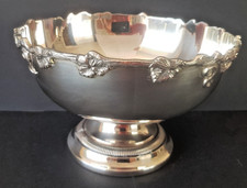 Coupe, bol à punch, saladier, métal argenté, poinçon 18 et ATO.