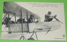 CPA CARTE POSTALE 1910 AVIATION BIPLAN HOTCHKISS CAPITAINE MAILFERT SGT DARBOST