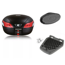 TOP CASE 48L pour 2 Casques COOCASE ASTRA BASIC S48 LITRES NOIR Avec PLATINE