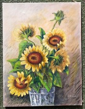 Tableau Huile Sur Toile Tournesols