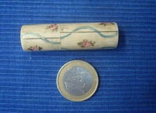 R35 rare Etui Flacon Sels Parfum Verre Décor Peints Style Louis XVI ancien
