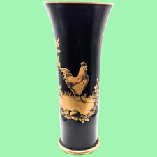 vase cristal hyalin décor coq