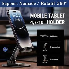 Support Universel Rotatif Pliable Porte Téléphone Portable Smartphone Tablette