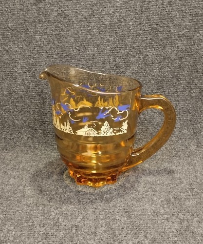 Pichet verre émaillé vintage - verre,