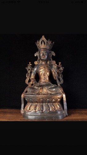 Vieille statue de - 11", bouddha