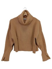 ZARA Pull-over à col roulé Dames Pull T EU 36 brun style décontracté