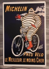 Plaque métal tôle MICHELIN vintage garage métal réédition 20x30 cm Bibendum  10