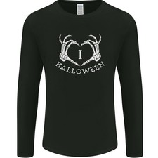 I Love Halloween Drôle Main Squelette Crâne Hommes T-Shirt