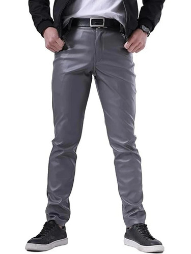 Homme gris cuir pantalon 100 - gris,