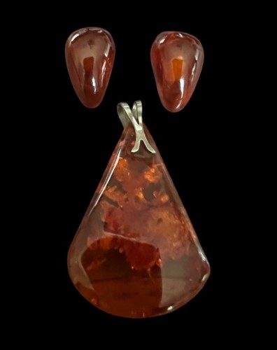 Parure ambre boucles