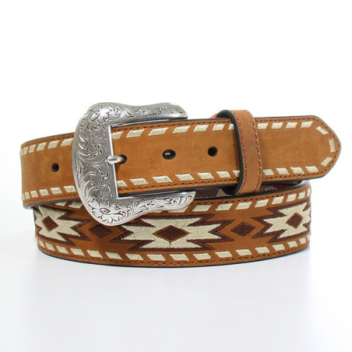 Ceinture cuir ariat western - cuir,
