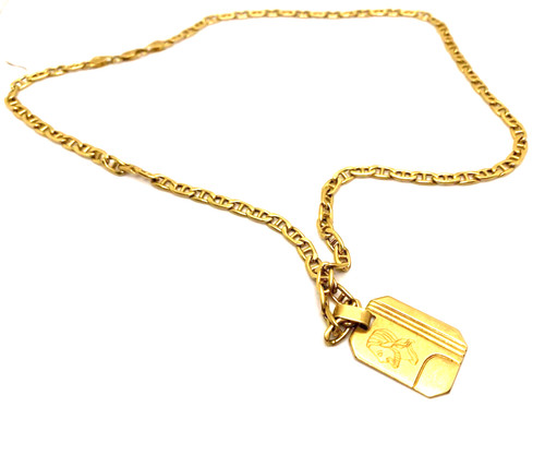 Collier jaune jesus - or,