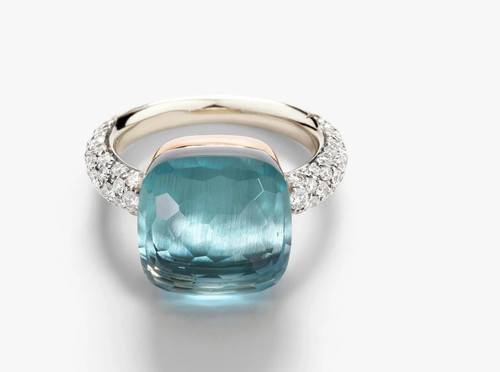 Bague nudo moissanite - , topaze
